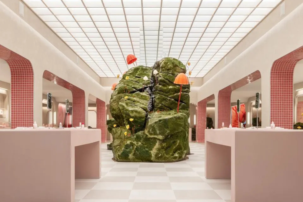 Glossier concept store, illustration of the Experience Economy